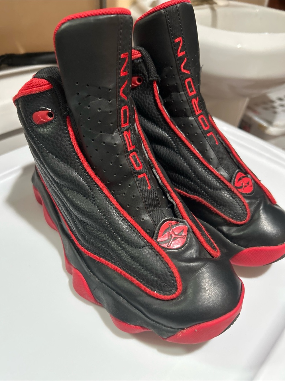 Jordan Kids' Black/Red Basketball Shoes DC7911-006